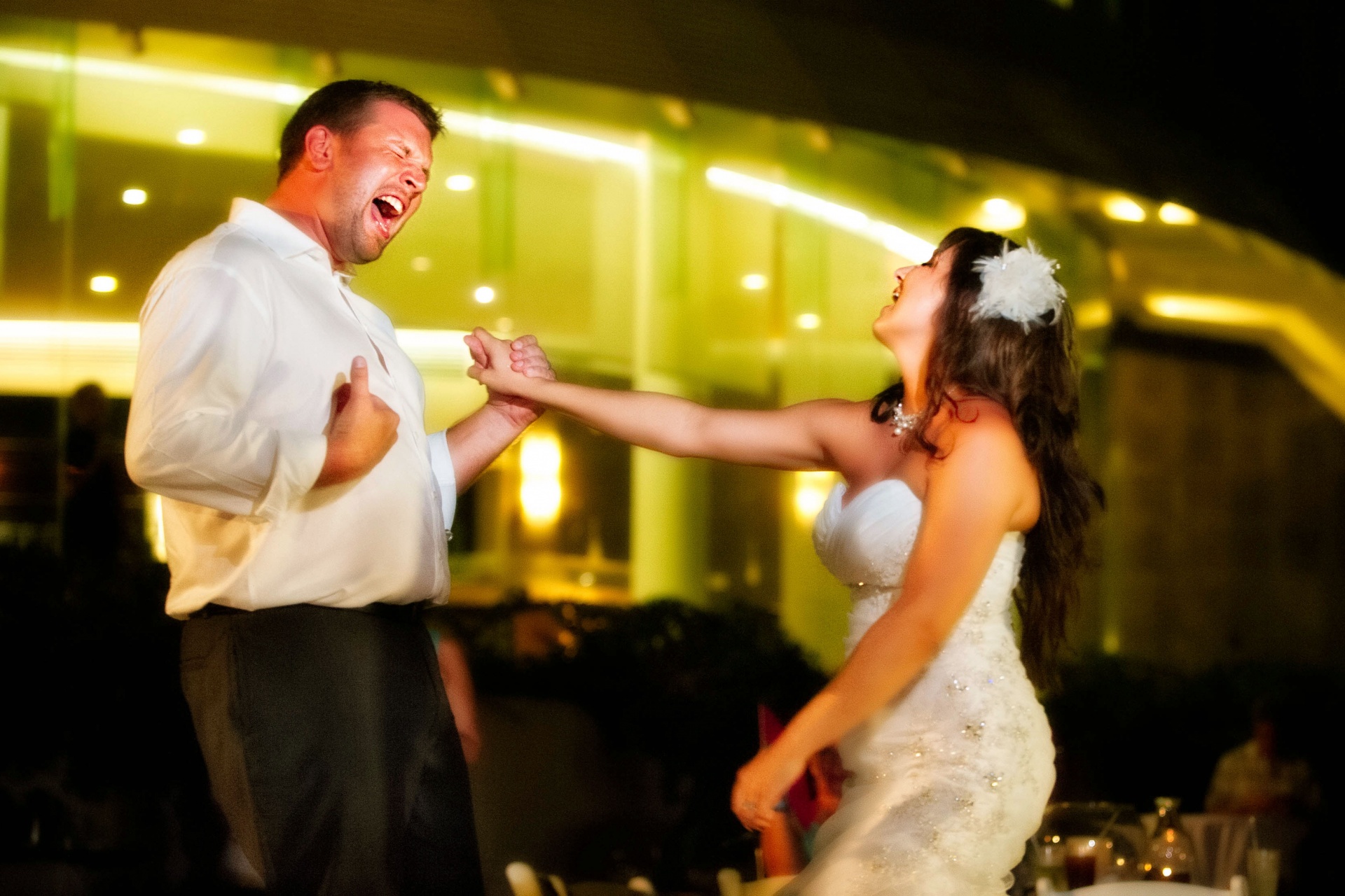 Bride and Groom Rock Out